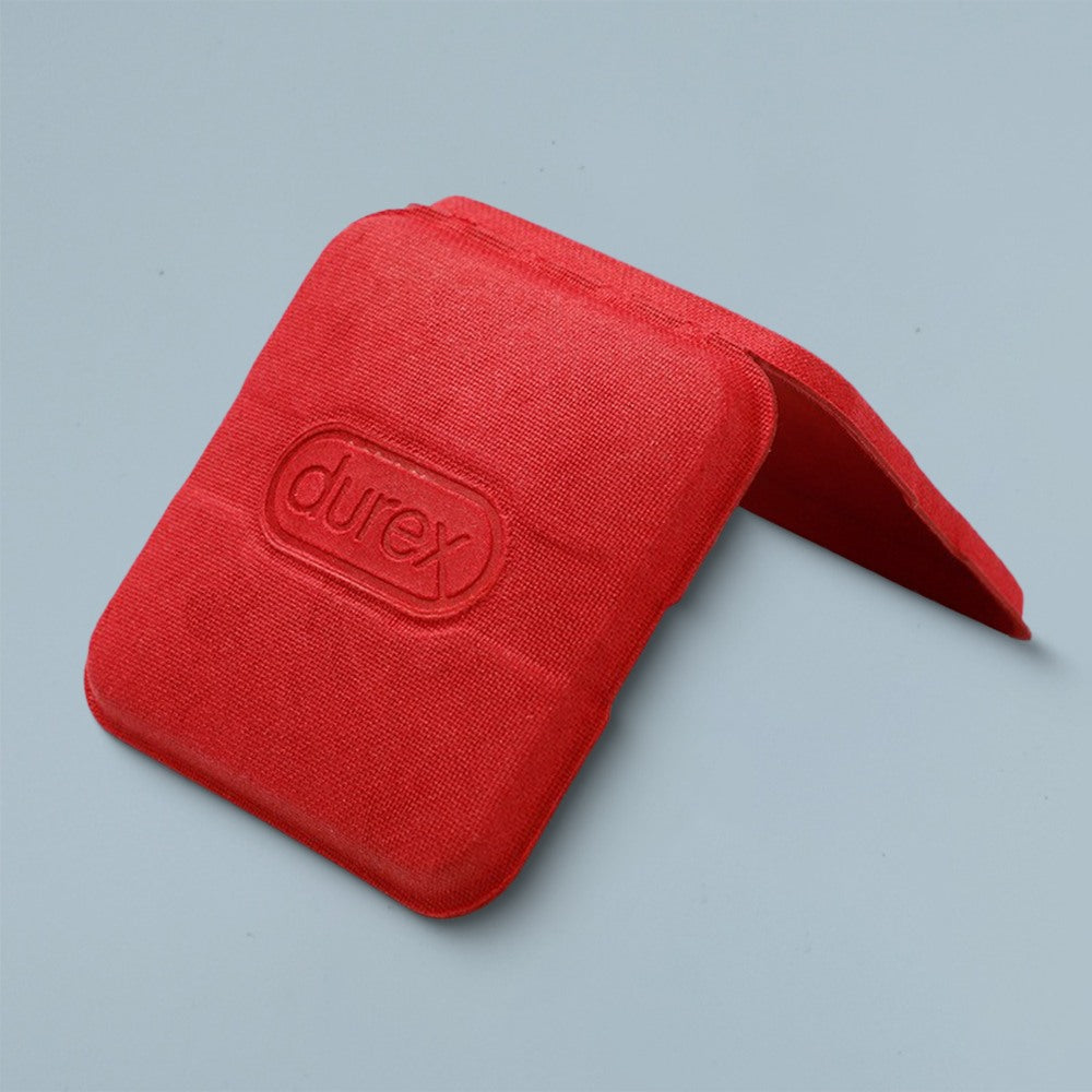 Red Clamshell Pulp Molded Box