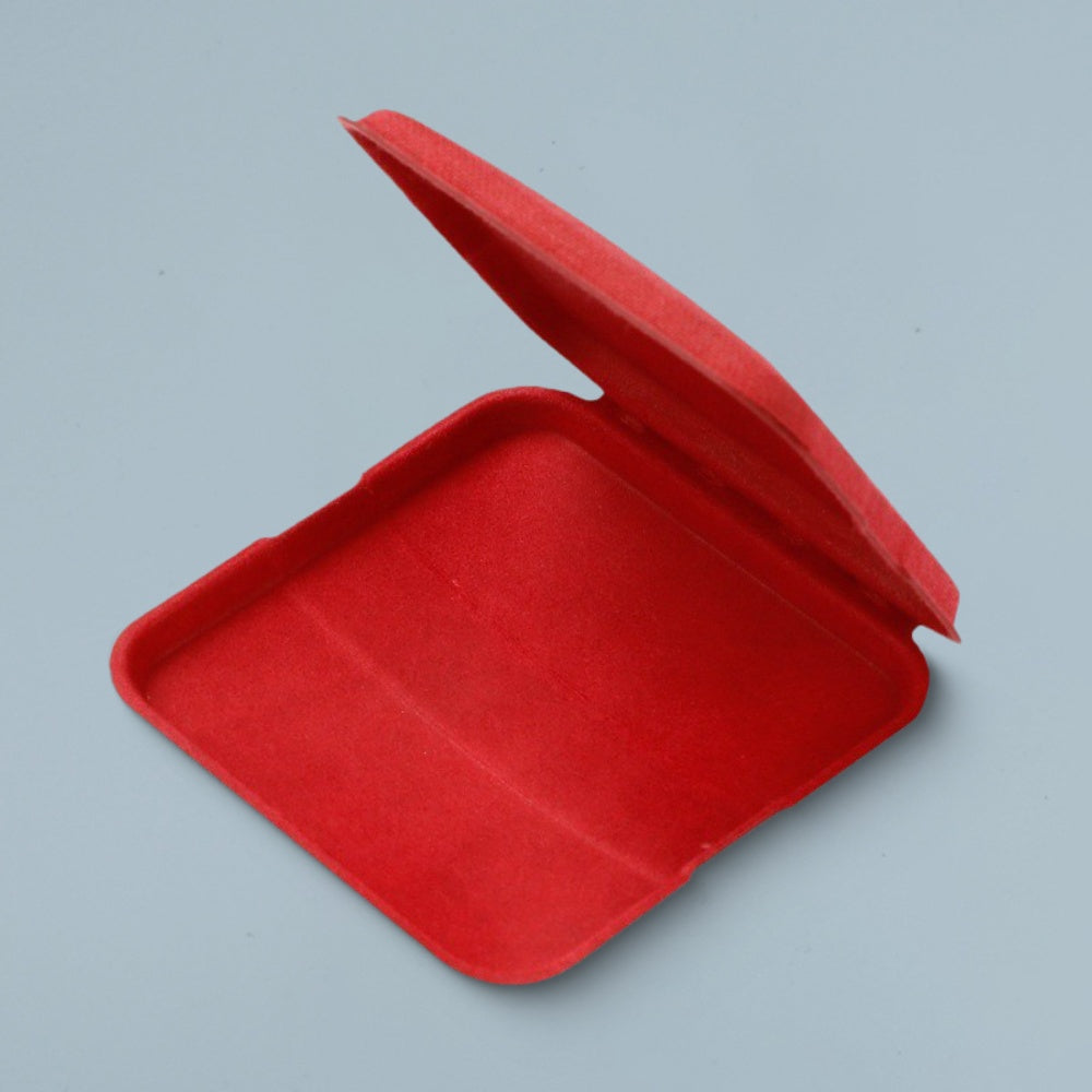 Red Clamshell Pulp Molded Box