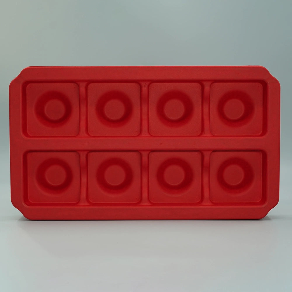 Red Color 8 Slots Mooncake Box