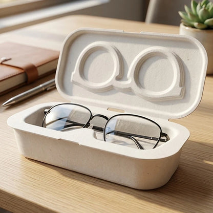Bagasse Clamshell Eyeglass Box