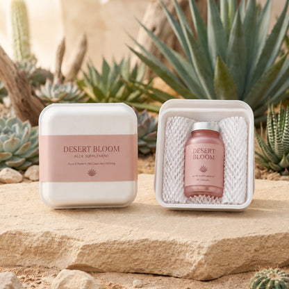Supplement Packaging Eco Box With Pink Sleeve