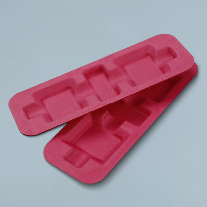Sustainable Molded Pulp Red Inner Tray