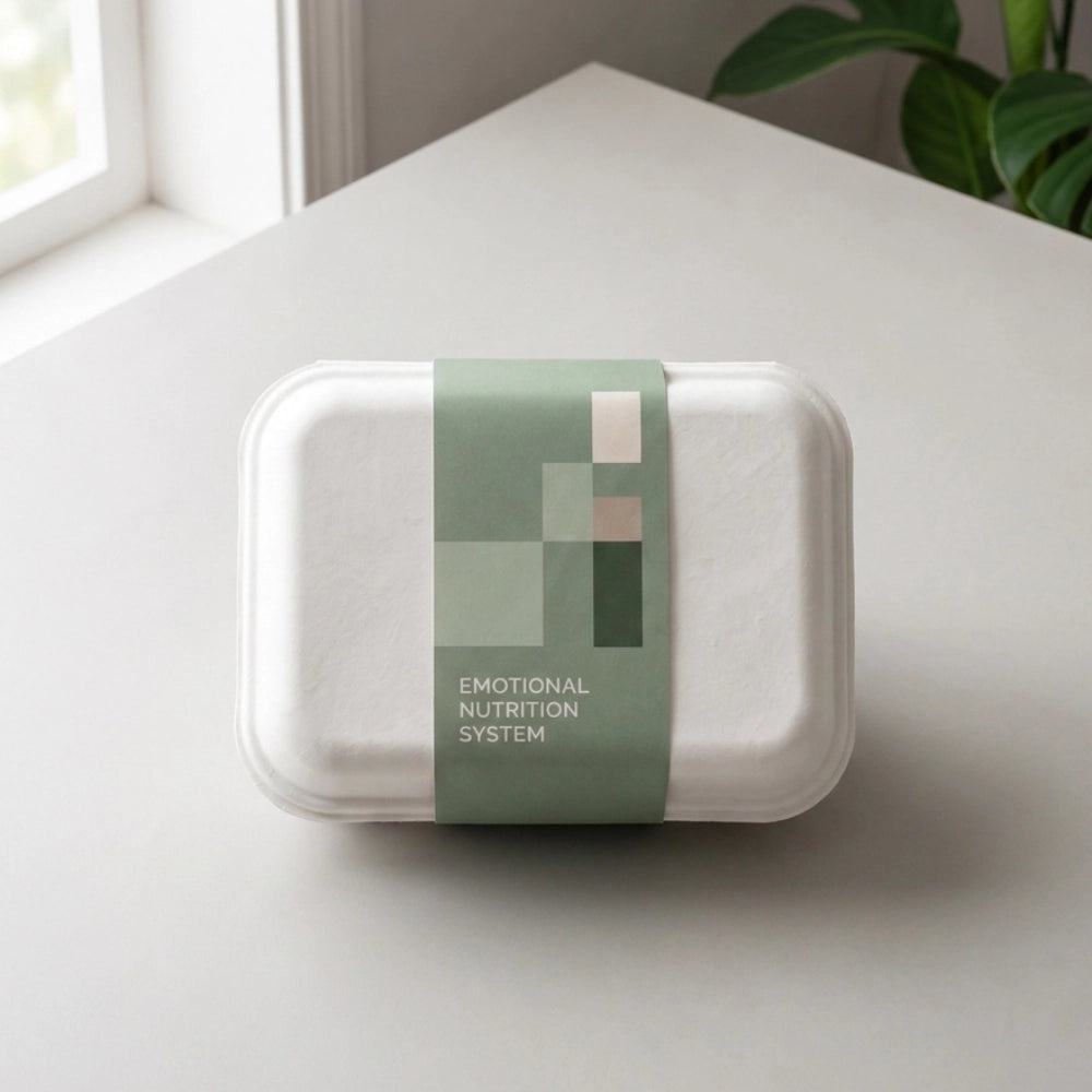 Green Pattern Molded Pulp Supplement Box