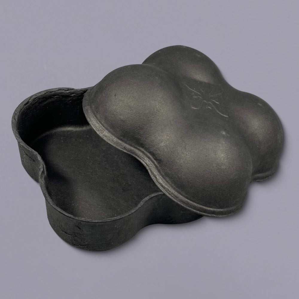 Unique Floral Design Eco Friendly Black Pulp Food Gift Box