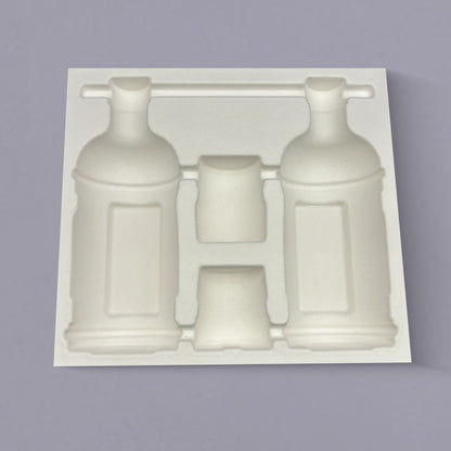 Dry Press Molded Pulp Tray For 750Ml Bottle