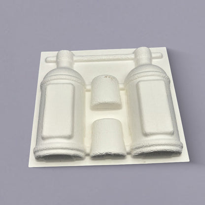 Dry Press Molded Pulp Tray For 750Ml Bottle