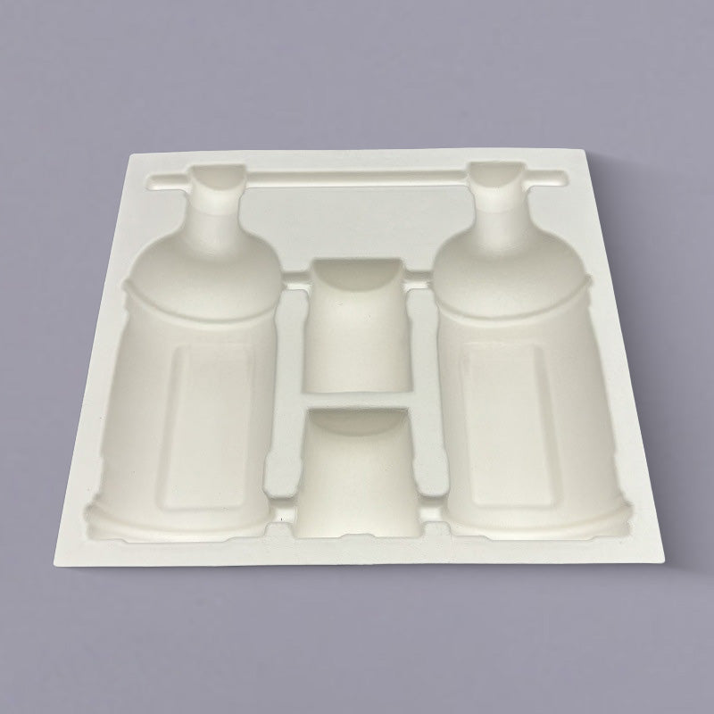 Dry Press Molded Pulp Tray For 750Ml Bottle