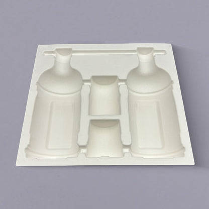 Dry Press Molded Pulp Tray For 750Ml Bottle