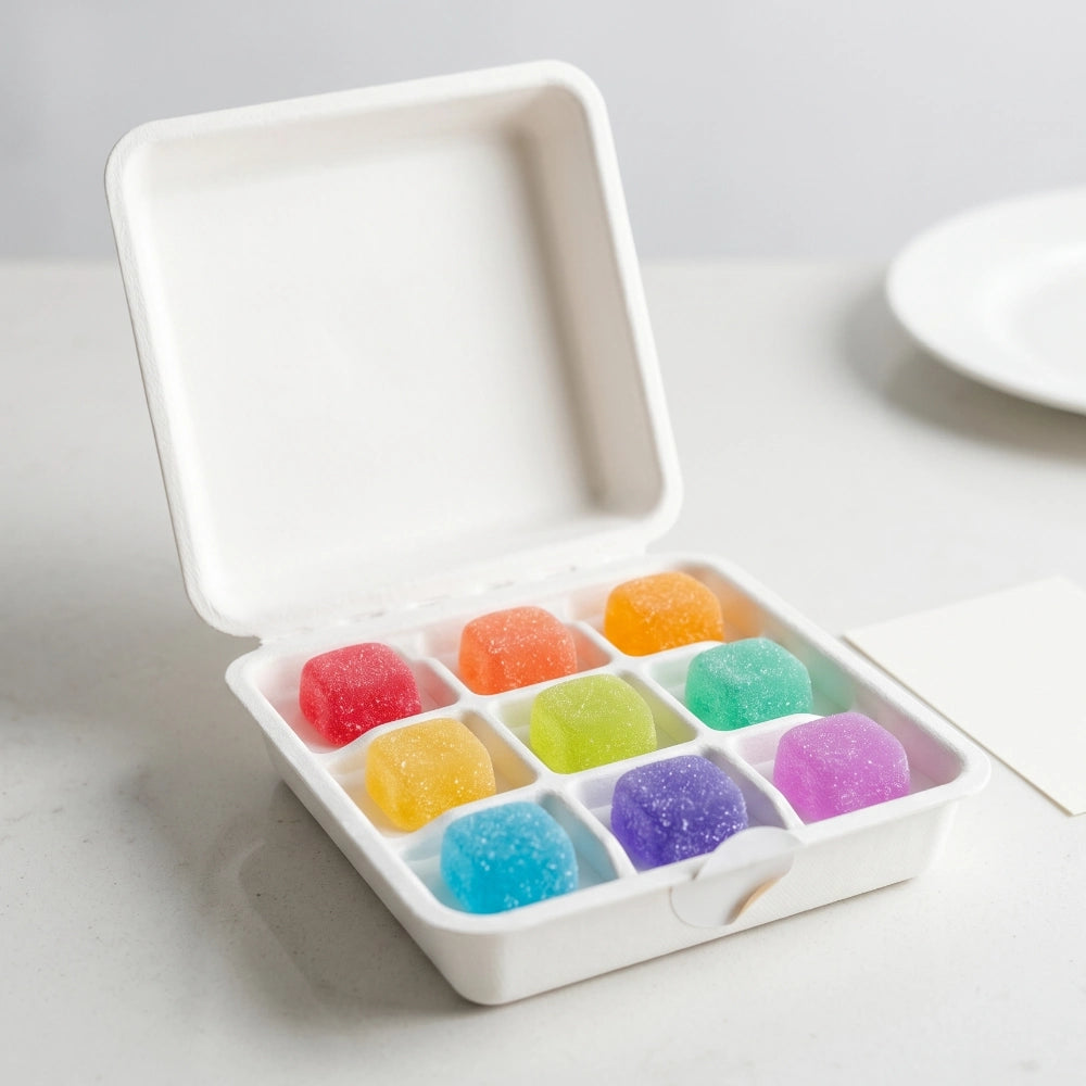 Square Well Biodegradable Candy Packaging