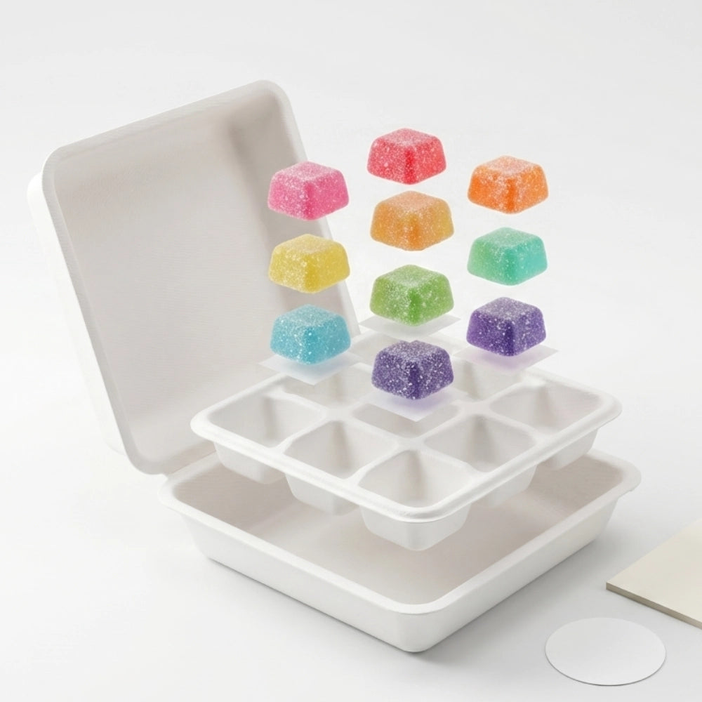 Square Well Biodegradable Candy Packaging